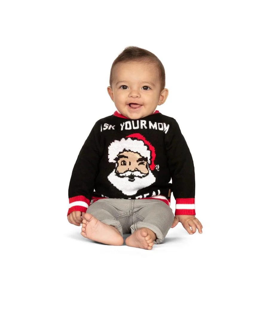 Baby Boy's Ask Your Mom Ugly Christmas Sweater - Image 2
