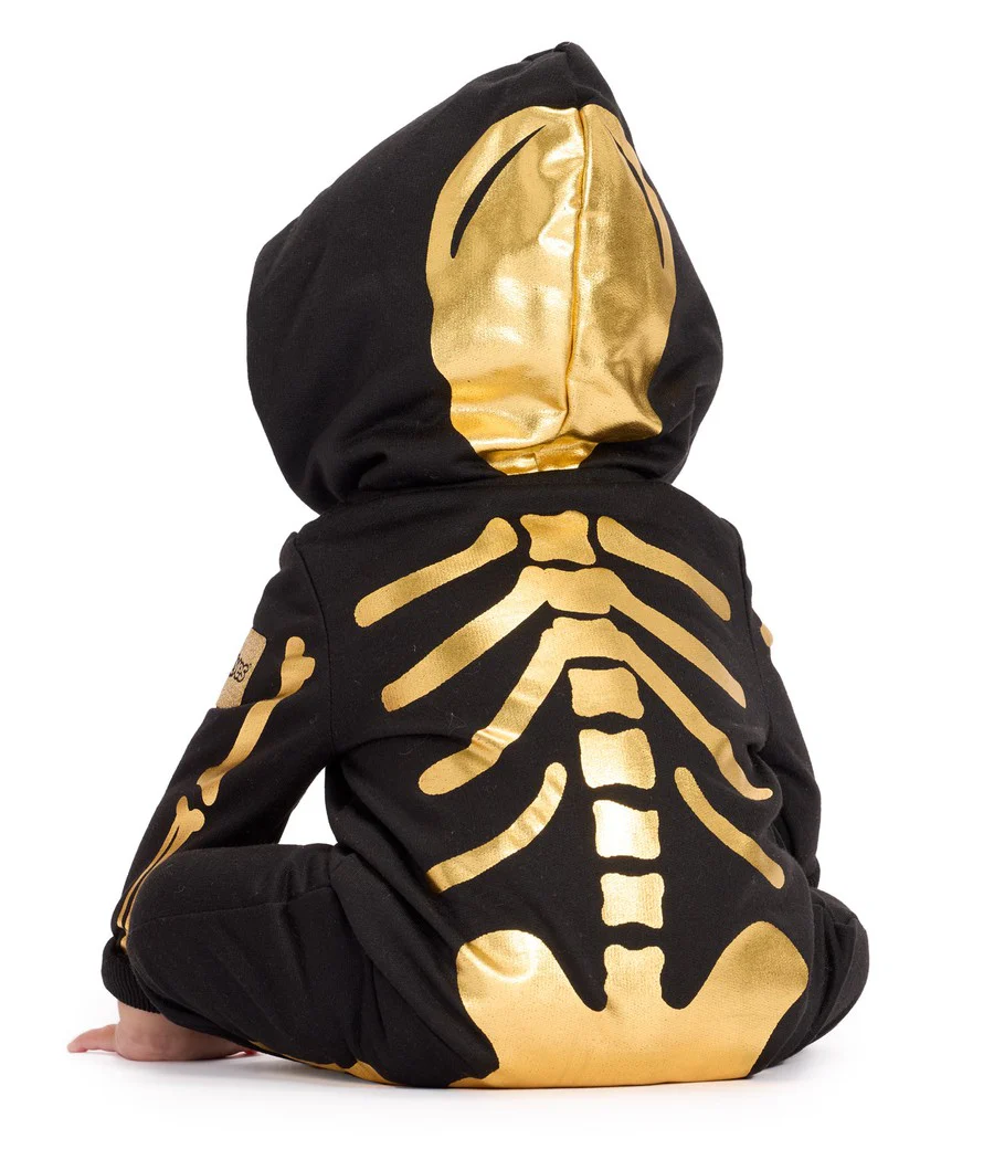 Baby Boy's Gold Skeleton Costume - Image 2