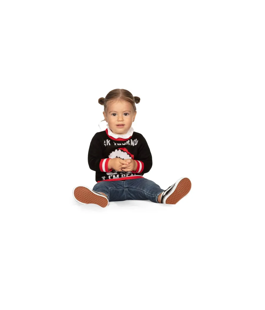 Baby Girl's Ask Your Mom Ugly Christmas Sweater - Image 2