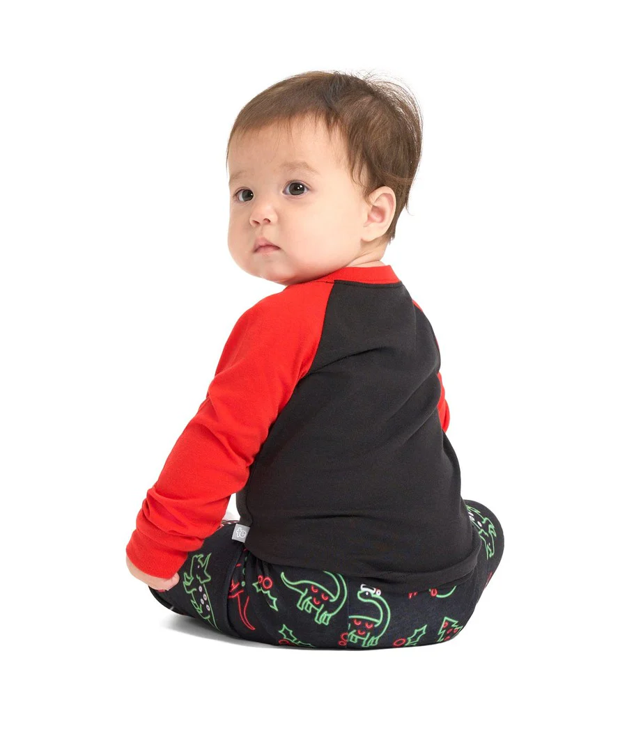 Baby Girl's Saint Nickosaurus Crew Neck Pajama Set - Image 2