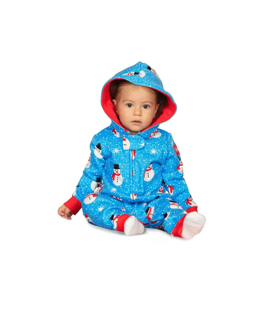 Baby Girl's Snowman is an Island Jumpsuit - Image 2
