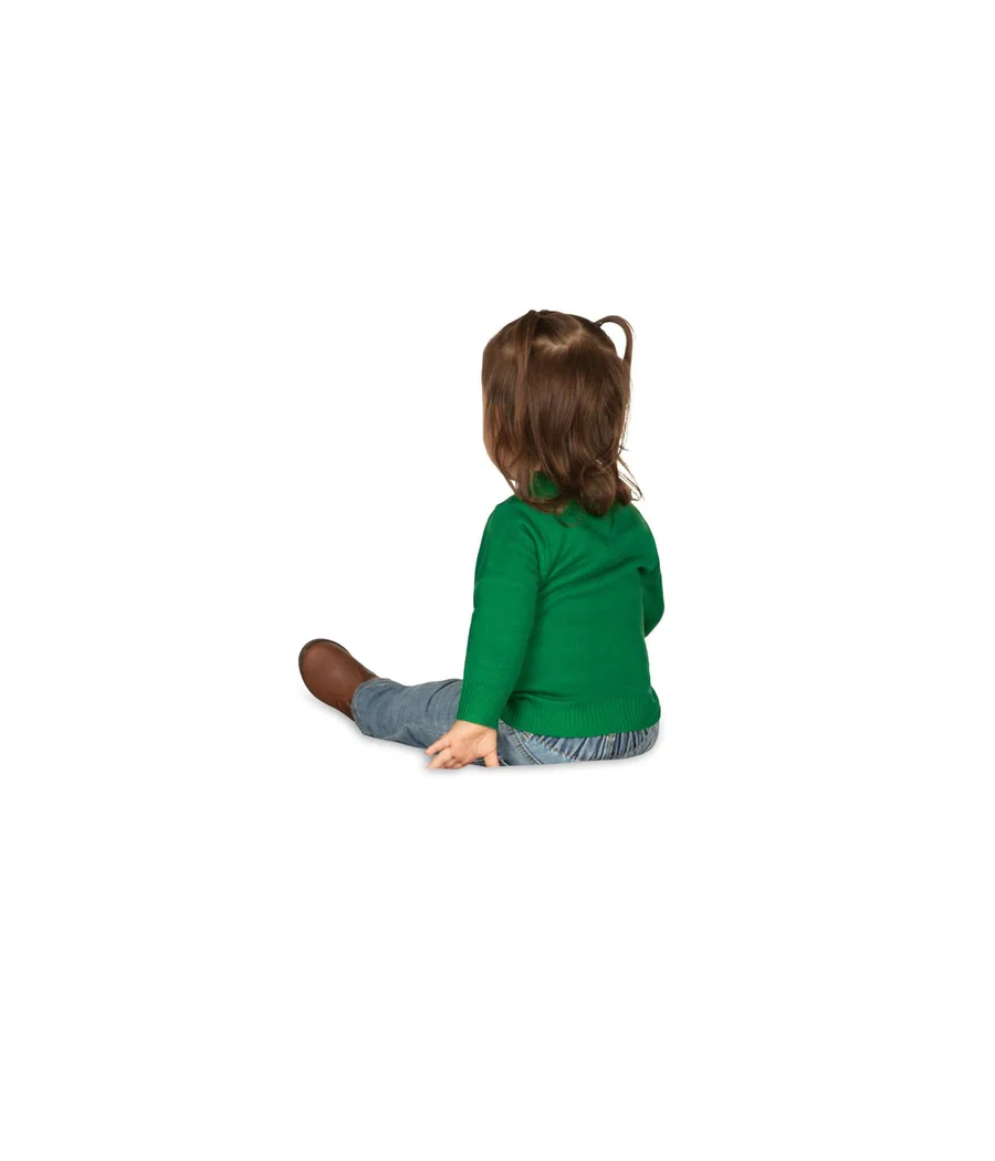 Baby Girl's Pizza Tree Ugly Christmas Sweater - Image 3