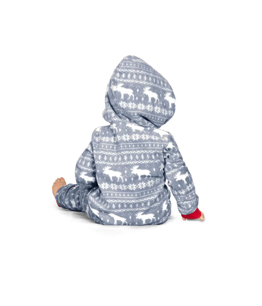 Baby Girl's Grey Moose Jumpsuit - Image 2