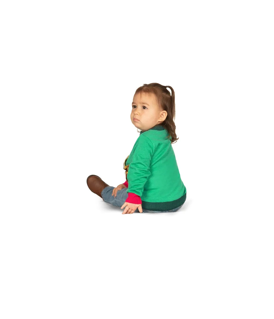 Baby Girl's Little Present Ugly Christmas Sweater - Image 3