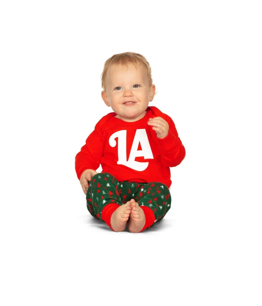 Baby Girl's Fa La La Pajama Set - Image 2