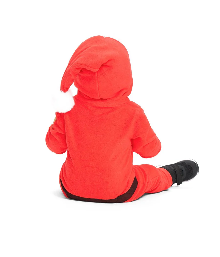 Baby Girl's Santa Jumpsuit With Fur - Image 2