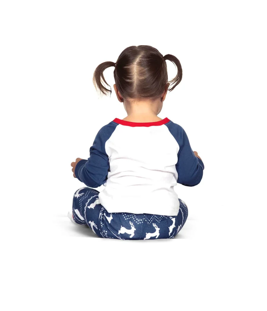 Baby Girl's Whoop Deer It Is Crew Neck Pajama Set - Image 3