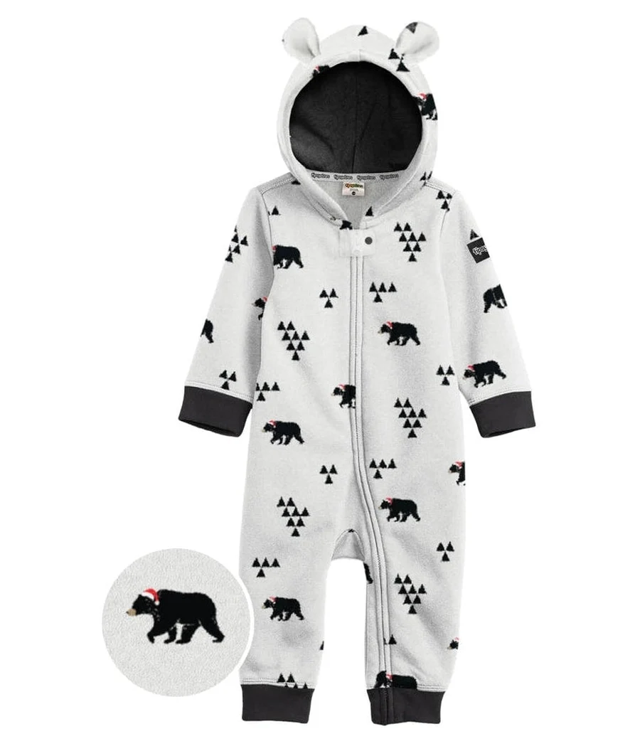 Baby Girl's Beary Christmas Jumpsuit - Image 3