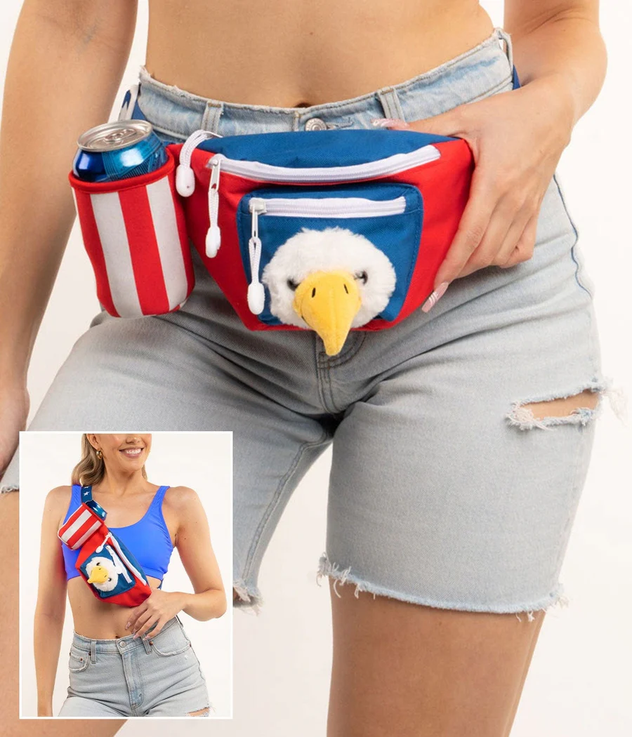 Bald Eagle Fanny Pack with Drink Holder - Image 2