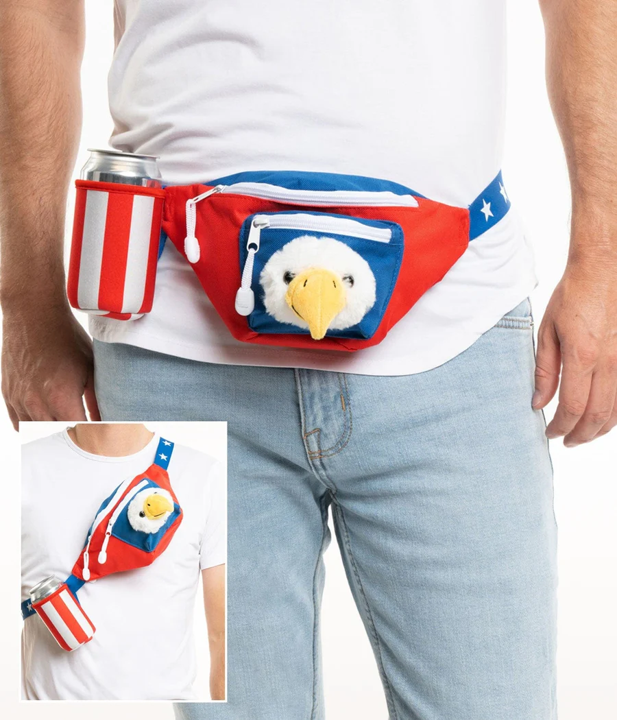 Bald Eagle Fanny Pack with Drink Holder - Image 3