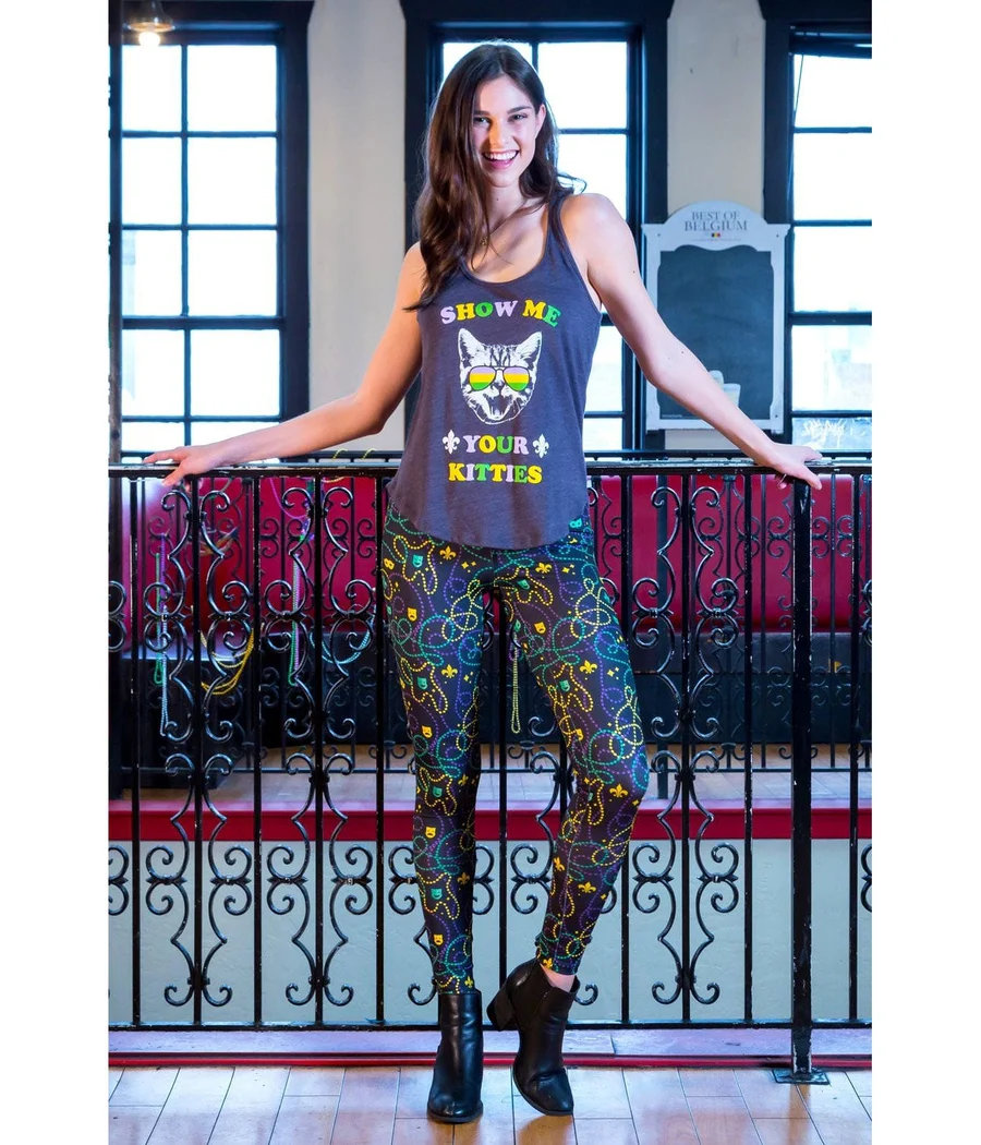 Black Beaded Leggings - Image 4