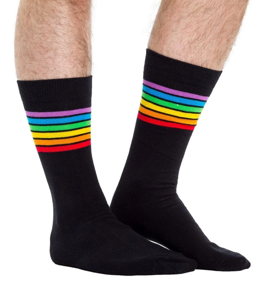 Black Rainbow Socks (Fits Sizes 8-11M) - Image 2