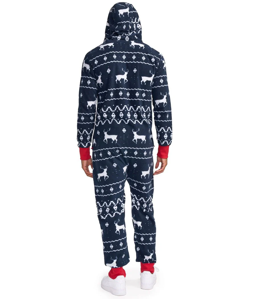 Men's Blue Reindeer Jumpsuit - Image 3