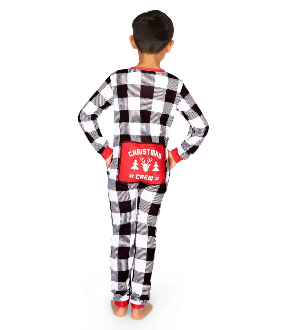 Boy's Christmas Crew Plaid Onesie Pajamas - Image 2