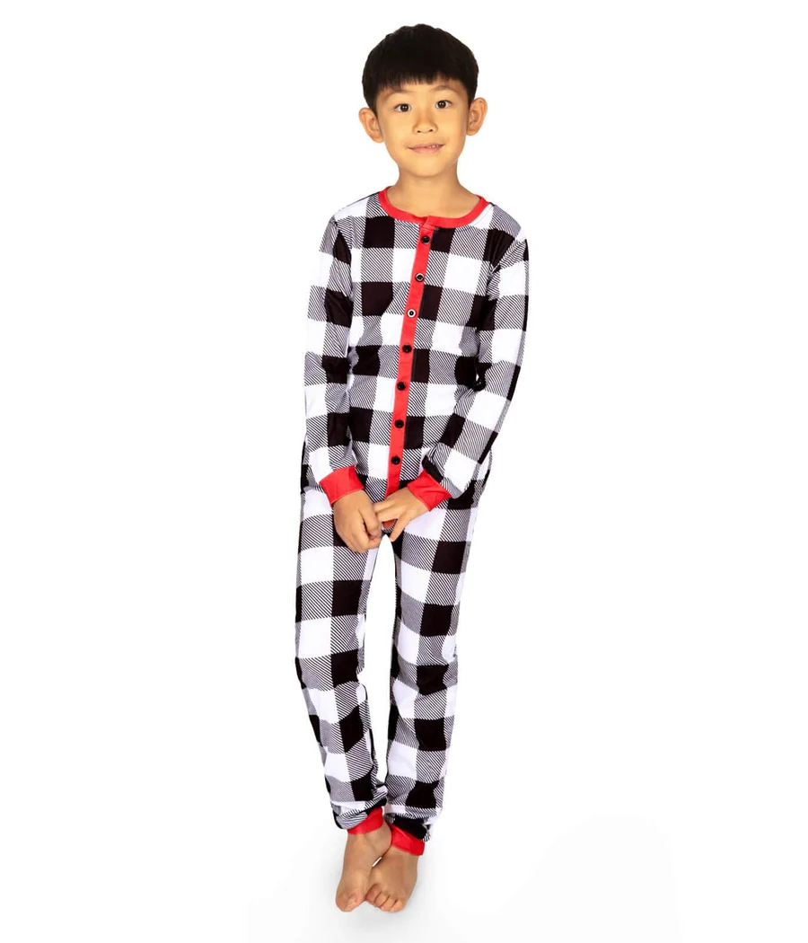 Boy's Christmas Crew Plaid Onesie Pajamas - Image 3