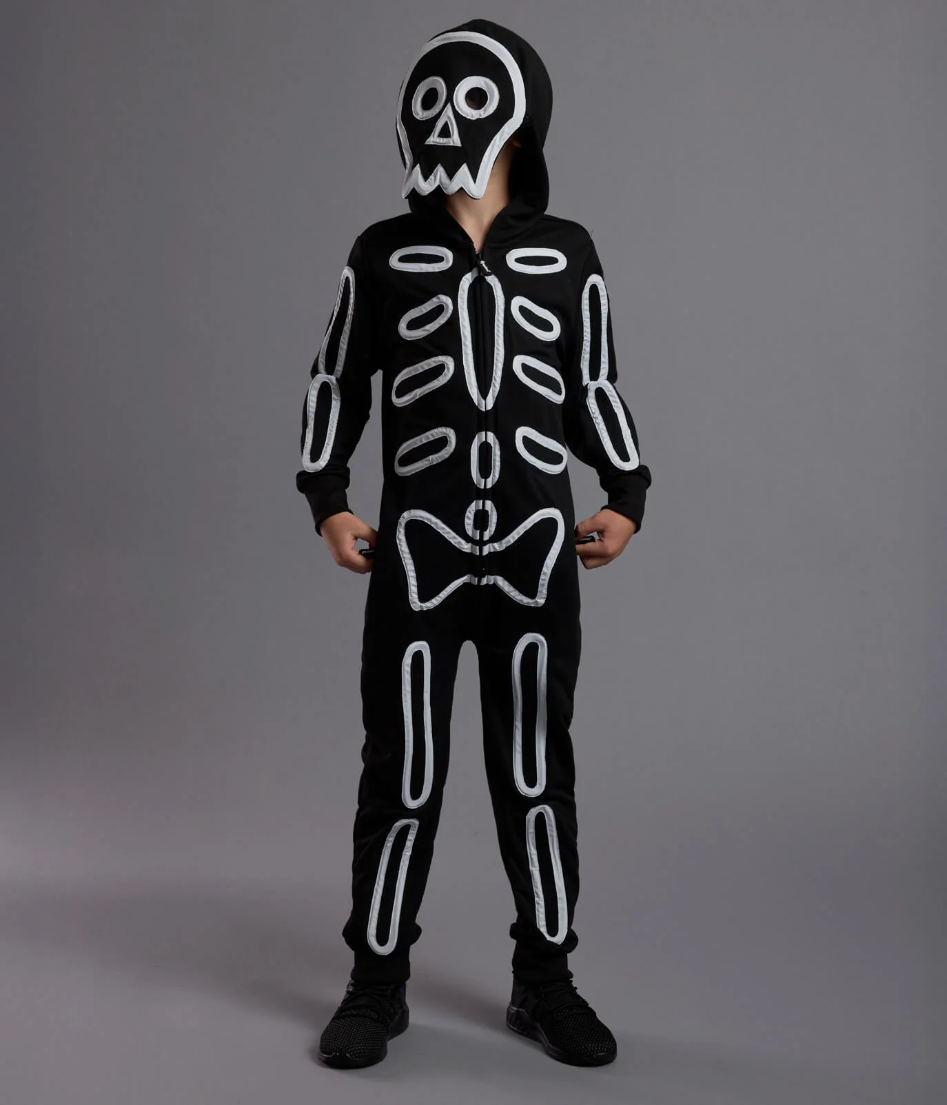Boy's Neon LED Light Up Skeleton Costume - Image 4