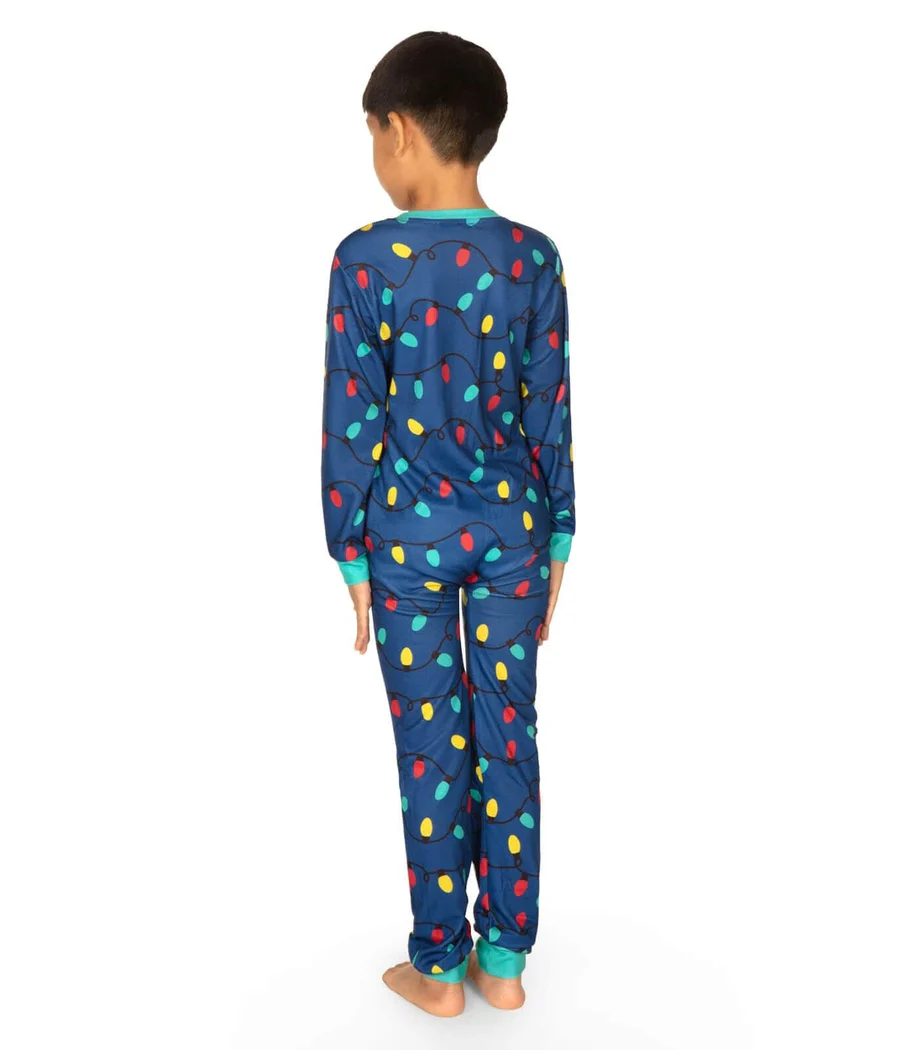 Boy's Christmas Lights Onesie Pajamas - Image 2