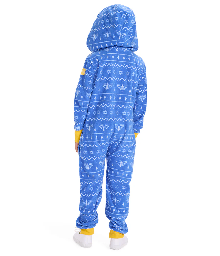 Boy's Blue Hanukkah Jumpsuit - Image 2
