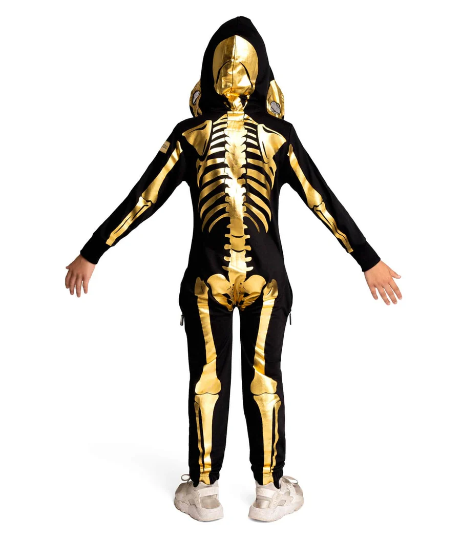 Boy's Gold Skeleton Costume - Image 2
