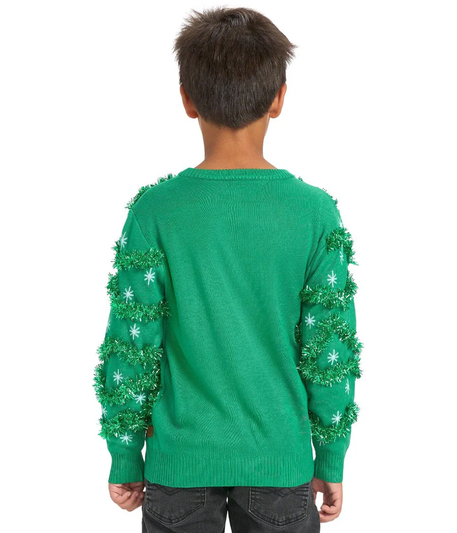 Boy's Gaudy Garland Ugly Christmas Sweater - Image 2