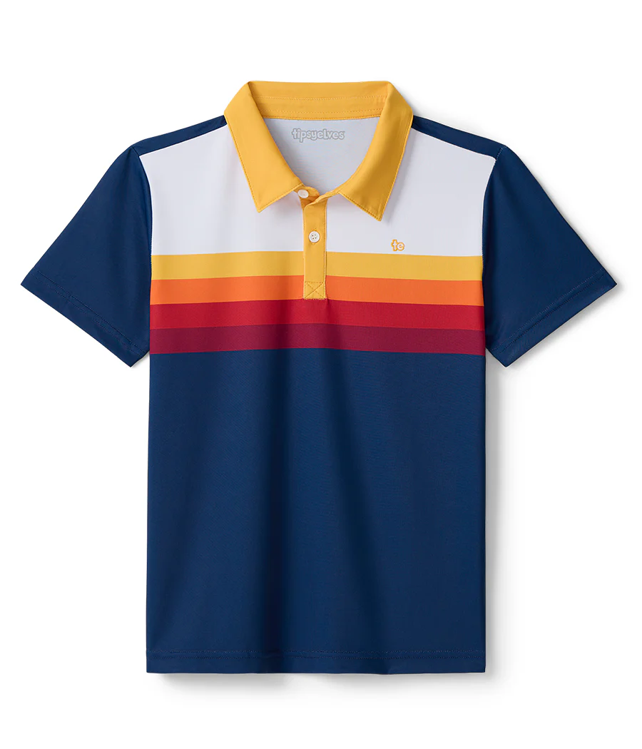 Boy's Slice of Sunset Golf Polo - Image 2