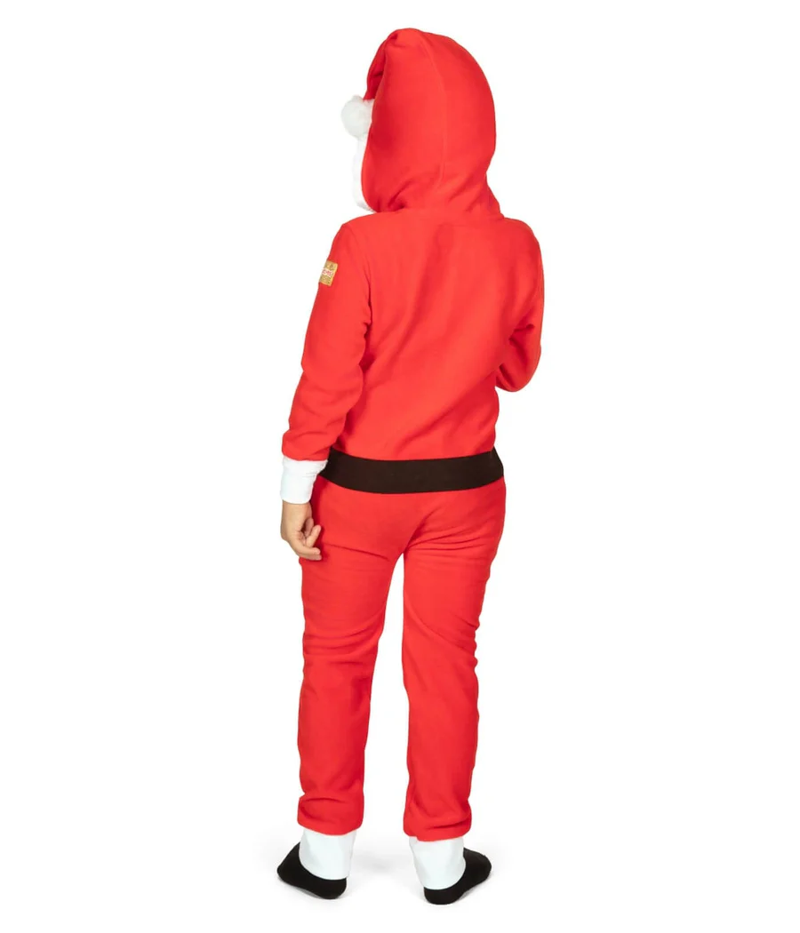 Boy's Santa Jumpsuit With Fur - Image 2