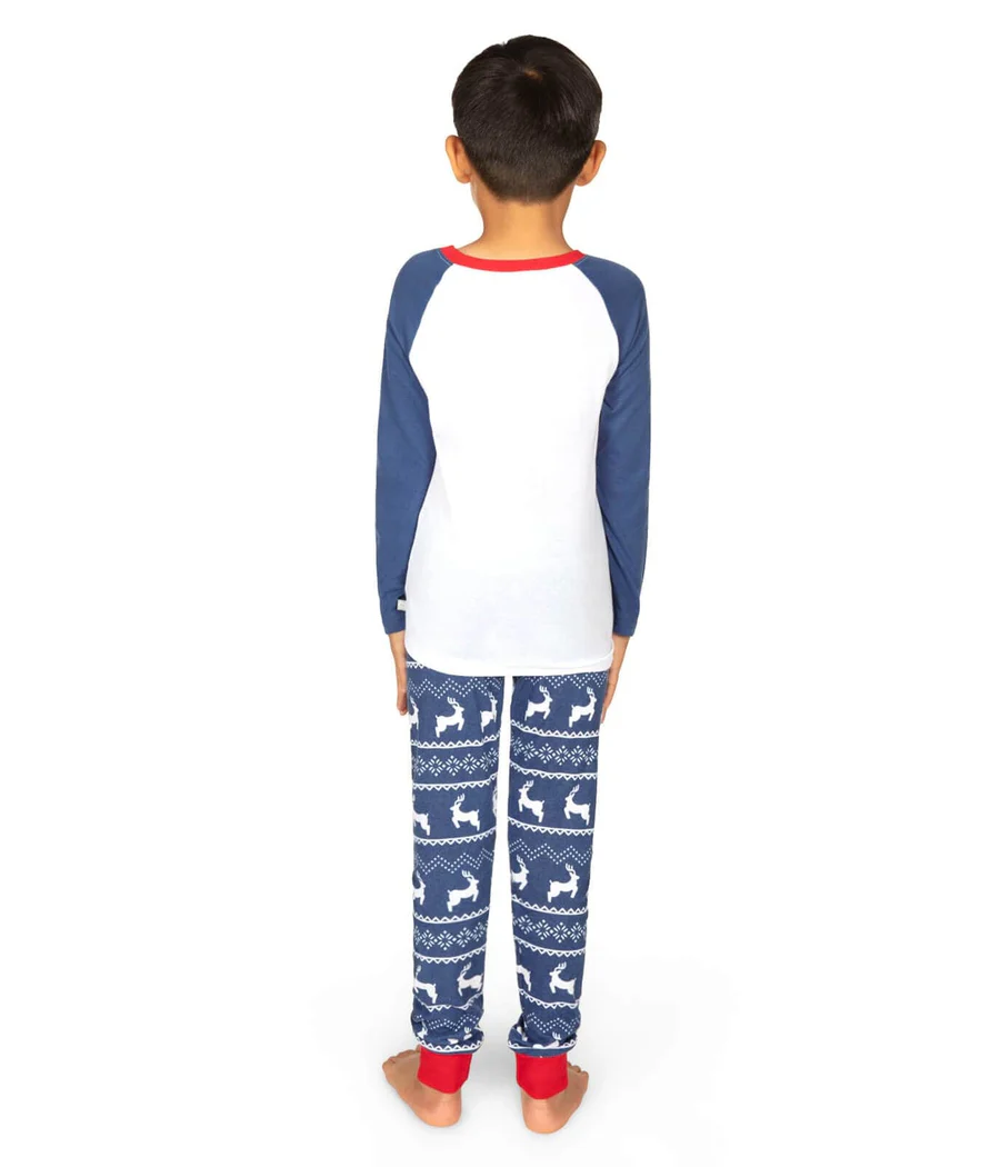 Boy's Whoop Deer It Is Crew Neck Pajama Set - Image 2