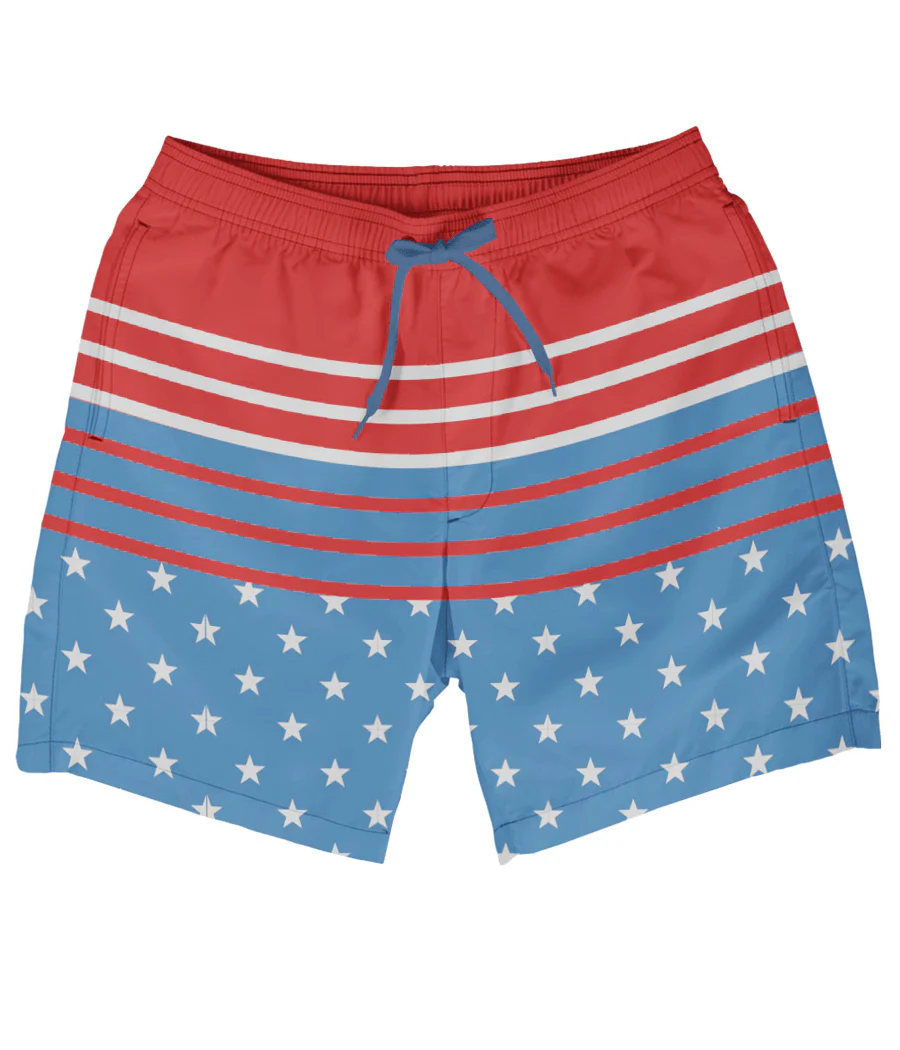 Freedom's Calling Stretch Swim Trunks - 7.5" Inseam - Image 6
