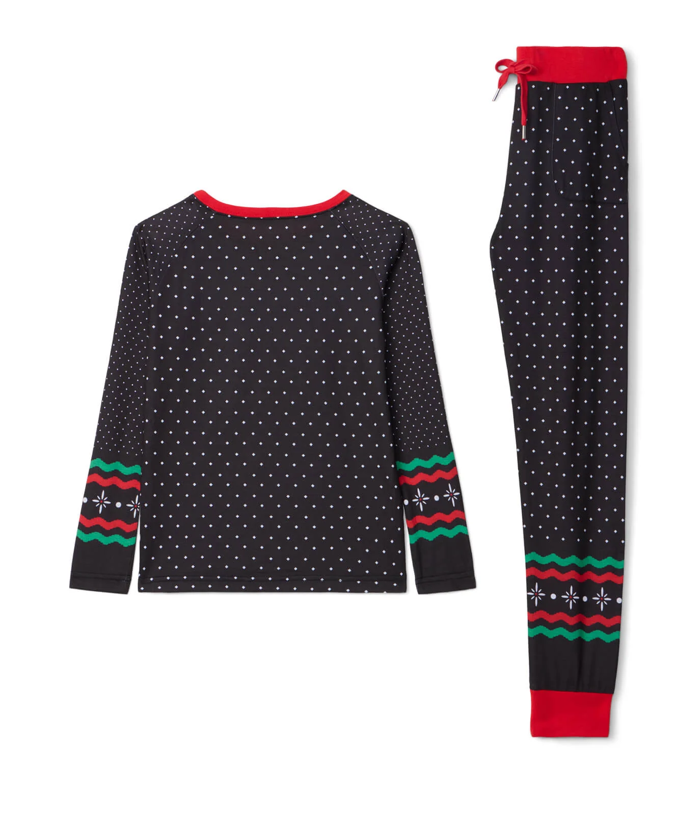Girl's Fair Isle Rudolph Crew Neck Pajama Set - Image 3