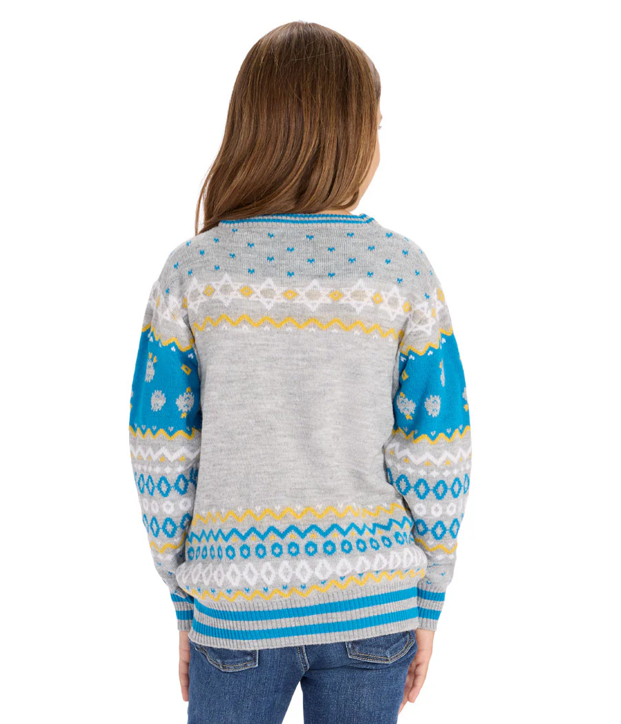 Girl's Reversible Sequin Hanukkah Sweater - Image 2