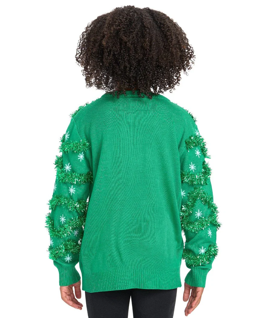 Girl's Gaudy Garland Ugly Christmas Sweater - Image 2