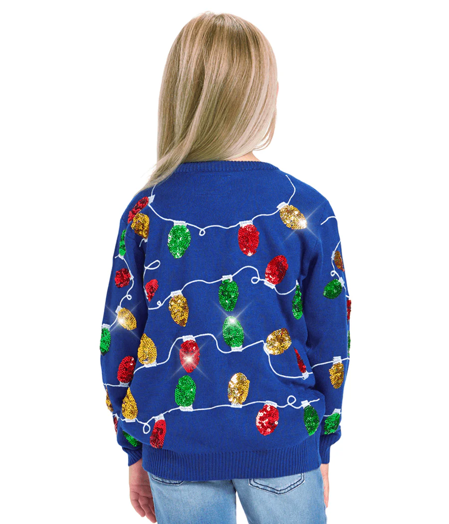 Girl's Christmas Lights Ugly Christmas Sweater - Image 2