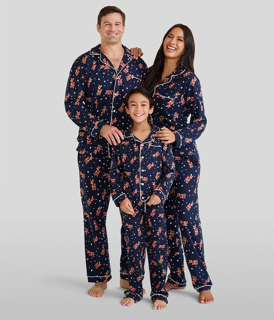 Girl's Rudolph Lapel Pajama Set - Image 6