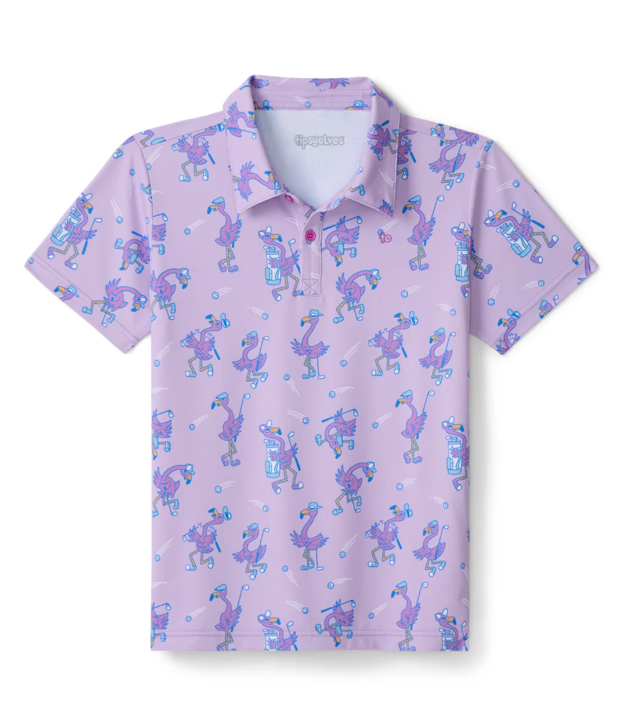 Girl's Flamingo Fiasco Golf Polo - Image 2