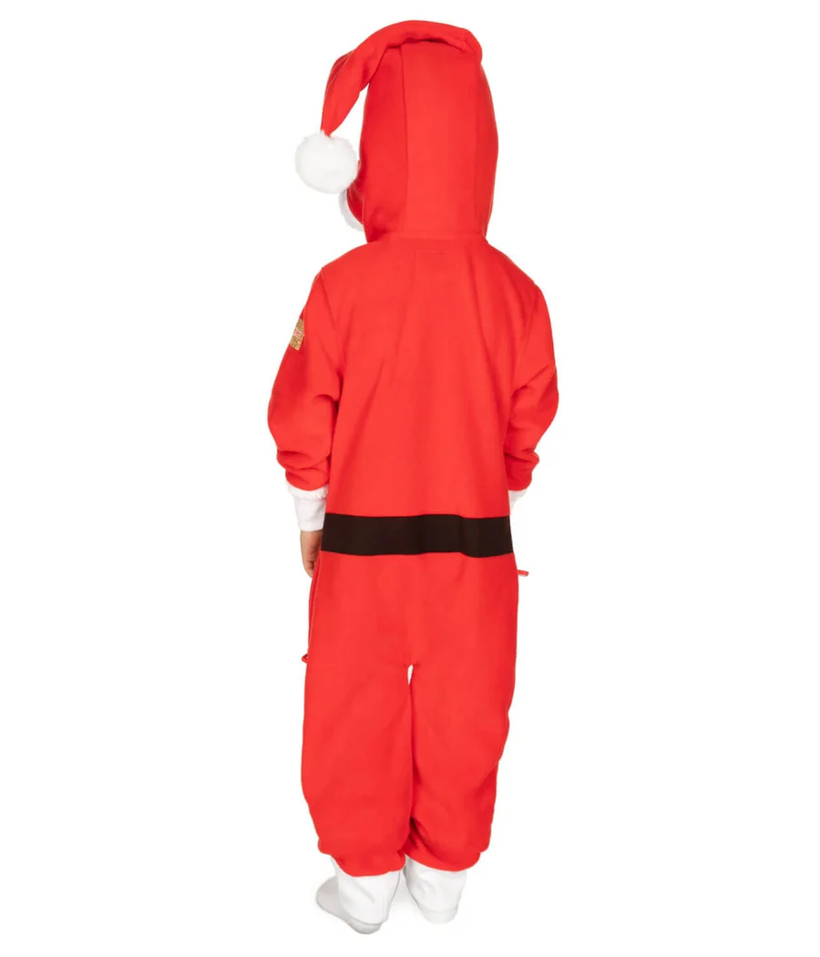 Girl's Santa Jumpsuit With Fur - Image 2