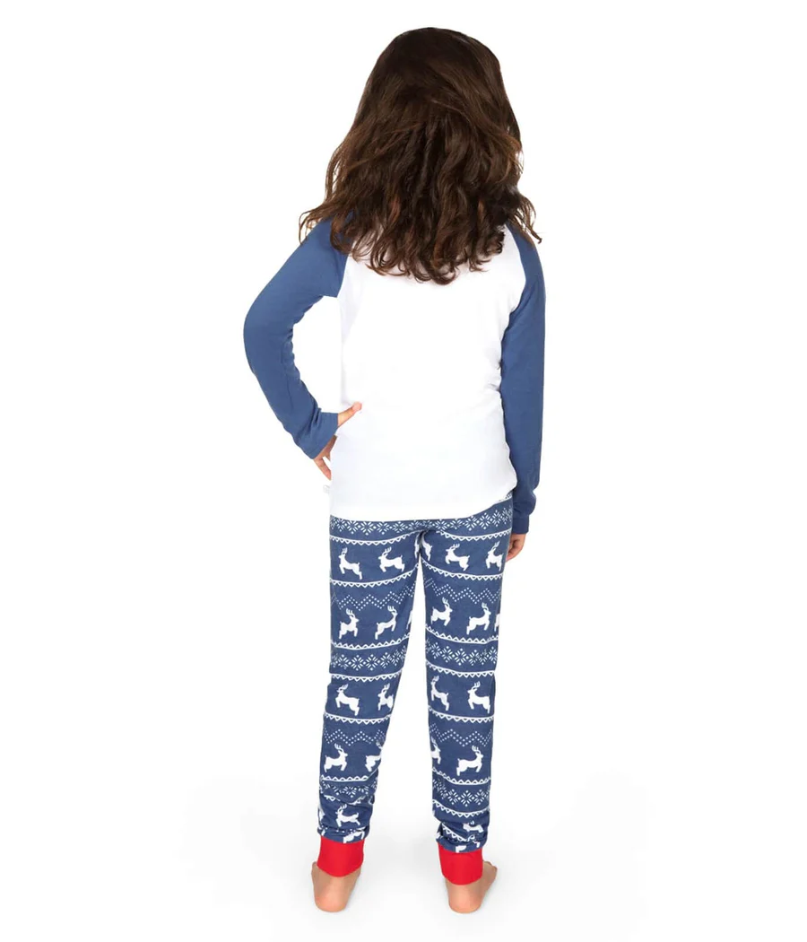 Girl's Whoop Deer It Is Crew Neck Pajama Set - Image 2