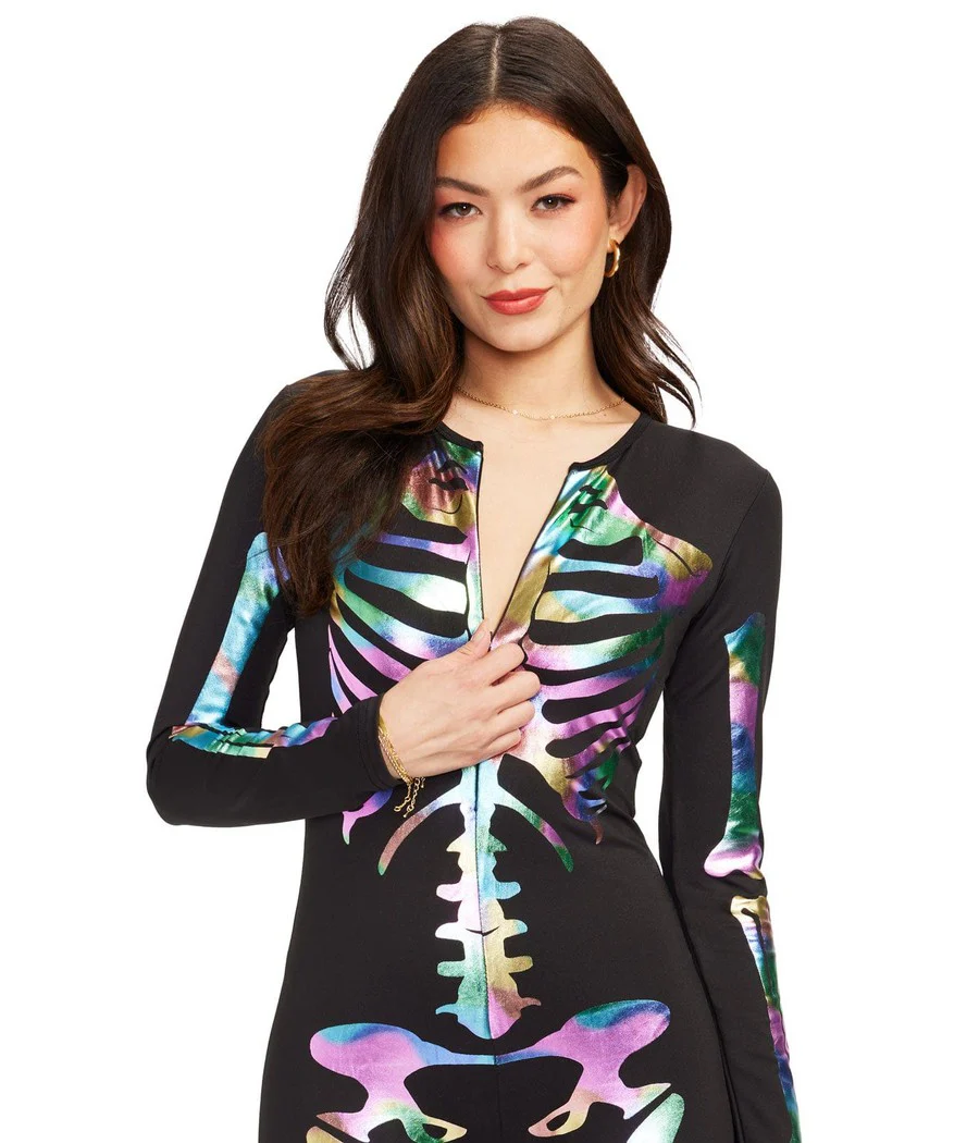 Iridescent Skeleton Bodysuit Costume - Image 3