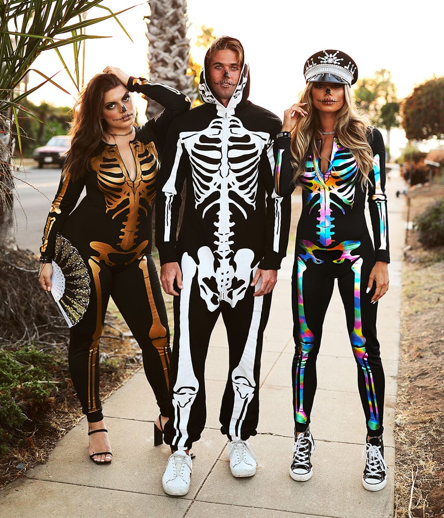 Iridescent Skeleton Bodysuit Costume - Image 5