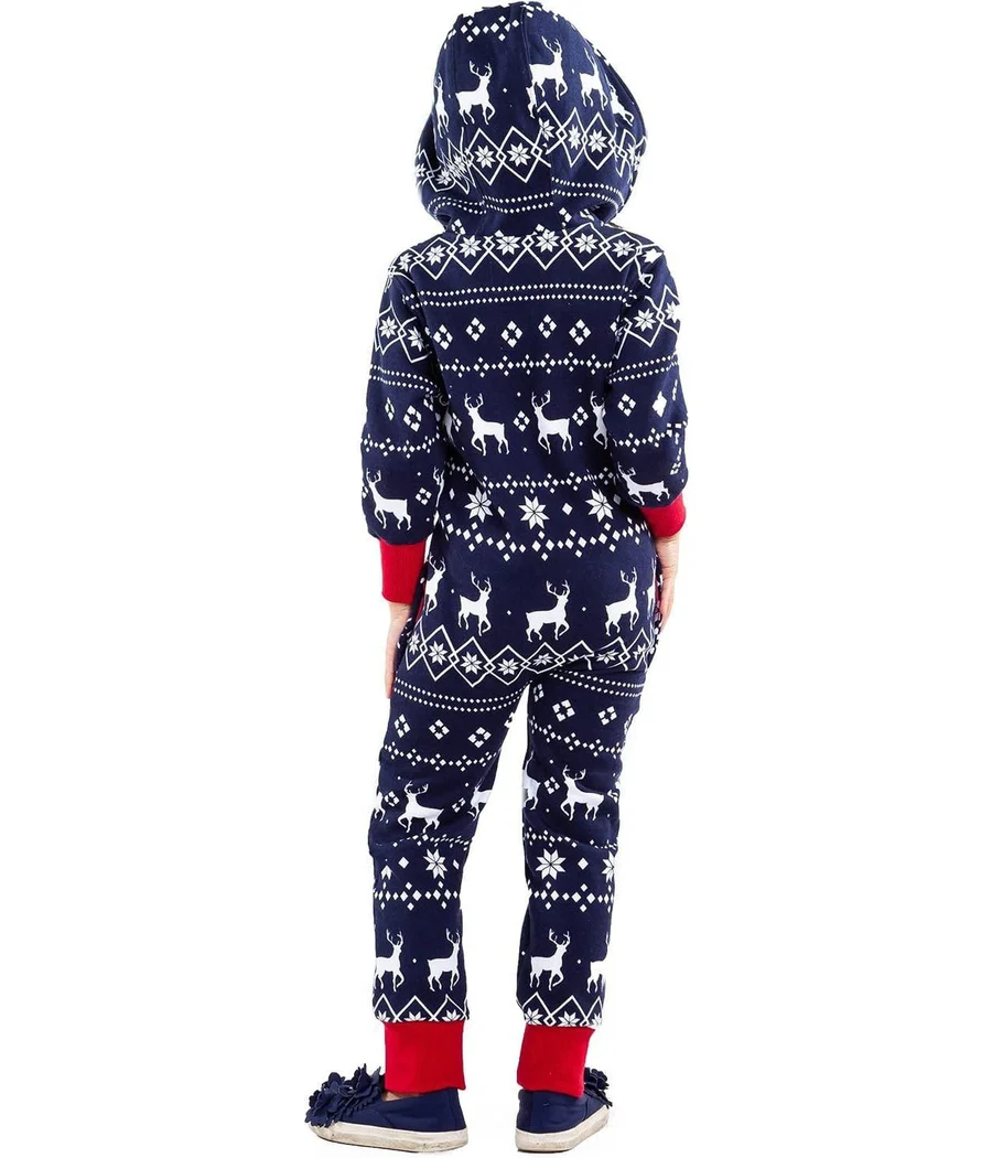 Boy's / Girl's Blue Fair Isle Reindeer Jumpsuit - Image 2