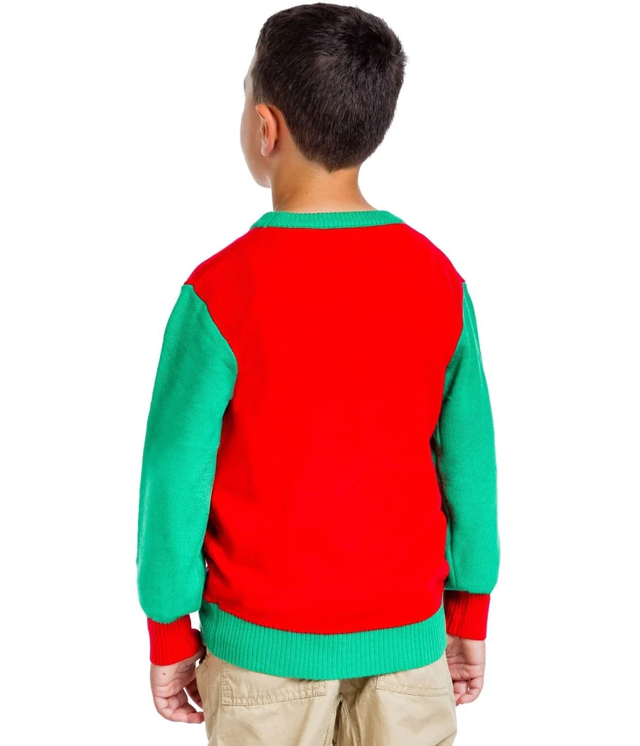 Boy's / Girl's Cat in Wreath Ugly Christmas Sweater - Image 4