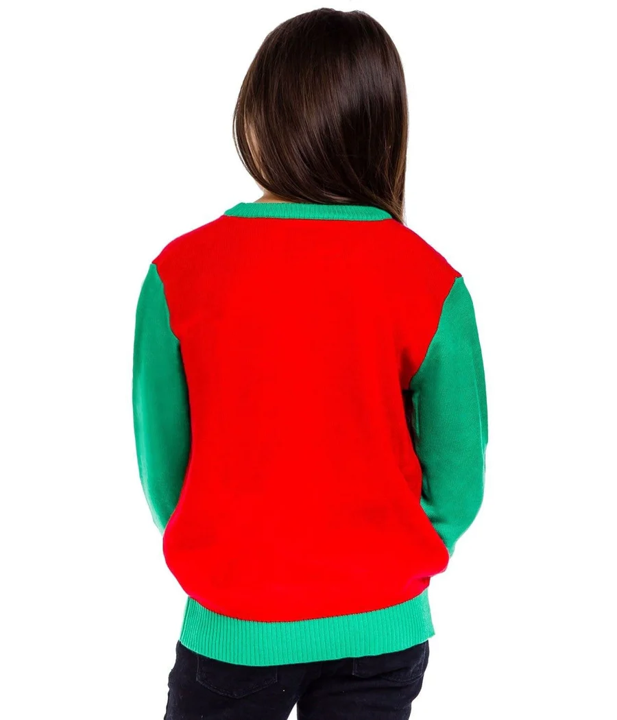 Boy's / Girl's Cat in Wreath Ugly Christmas Sweater - Image 6