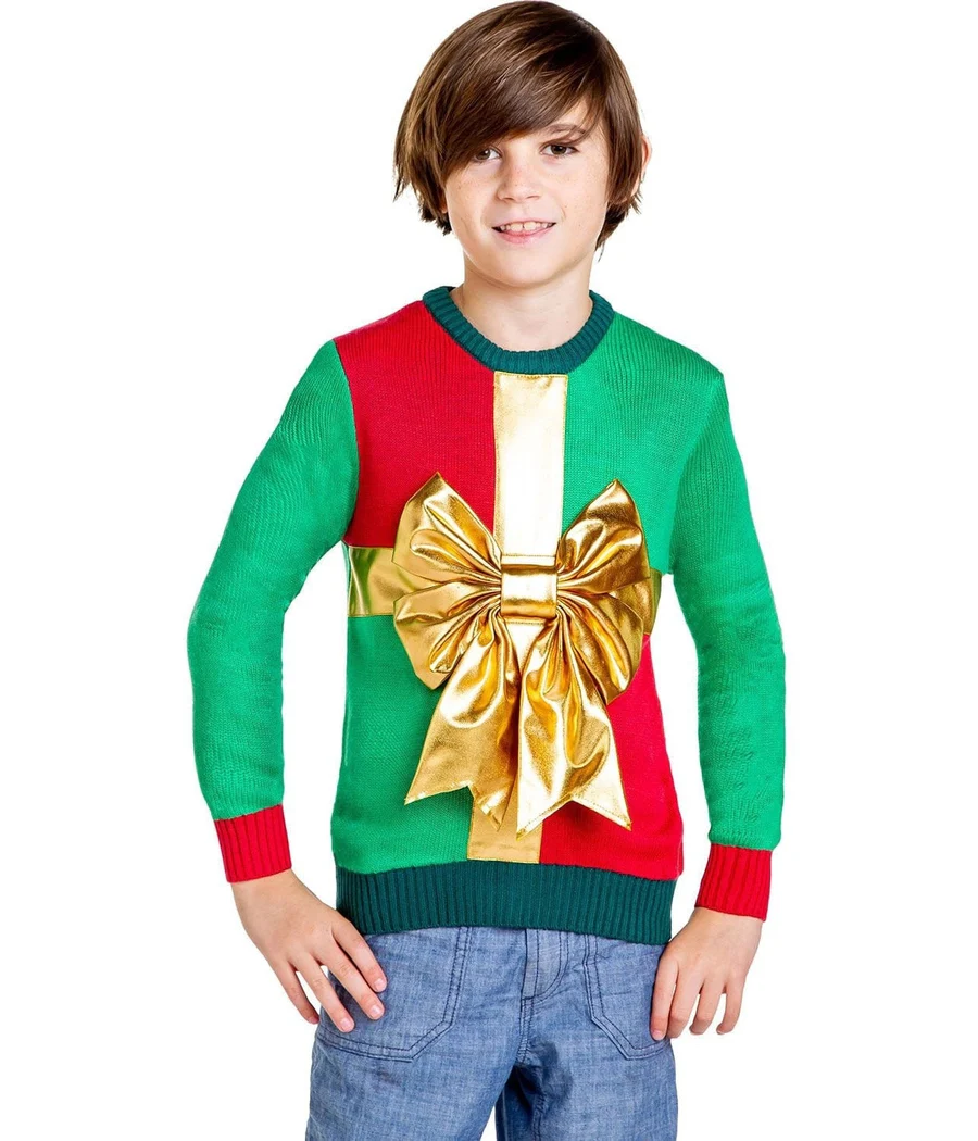 Boy's / Girl's Little Present Ugly Christmas Sweater - Image 4