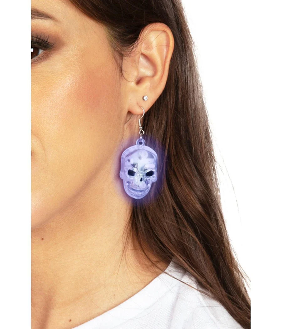 Light Up Skull Earrings - Image 2