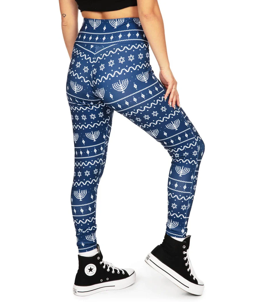 Lit Menorah Hanukkah Leggings - Image 2