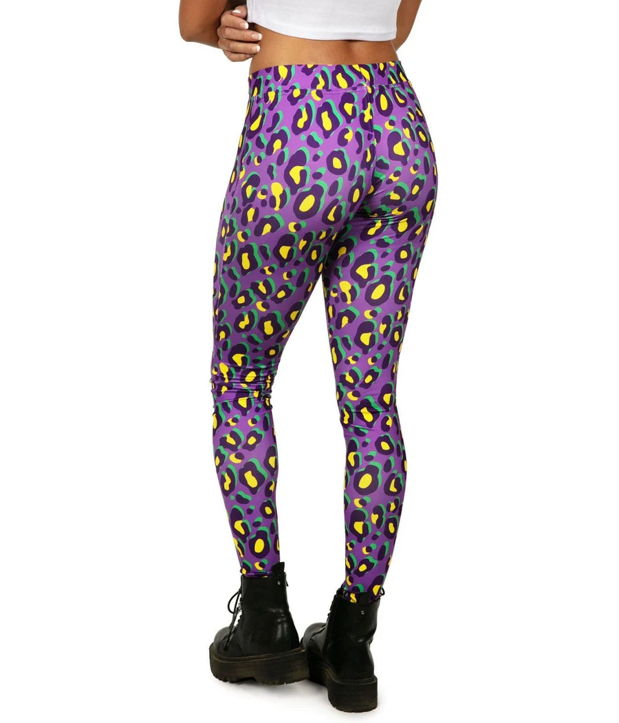 Mardi Gras Leopard Leggings - Image 2