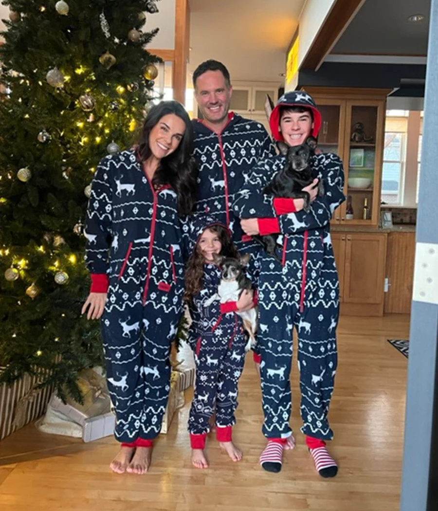 Matching Blue Reindeer Family Jumpsuits - Image 2