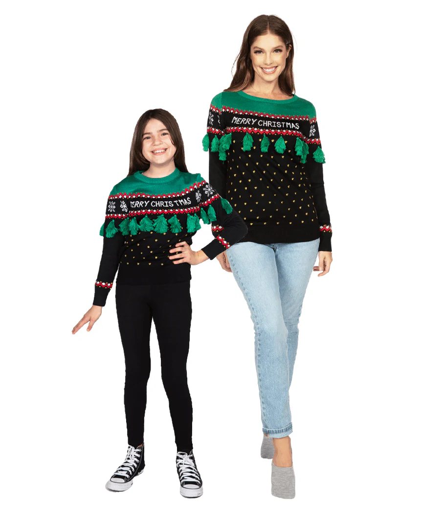 Matching Christmas Tree Tassel Family Christmas Sweaters - Image 2