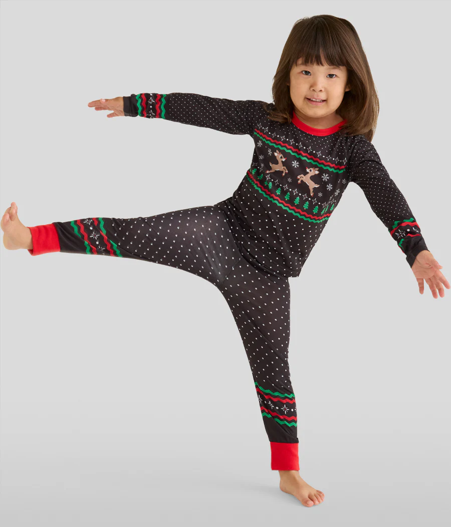 Matching Fair Isle Rudolph Crew Neck Family Pajamas - Image 7