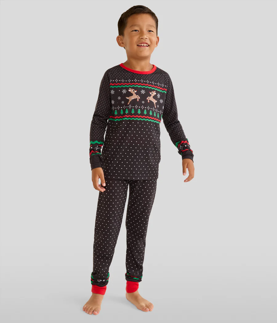 Matching Fair Isle Rudolph Crew Neck Family Pajamas - Image 9