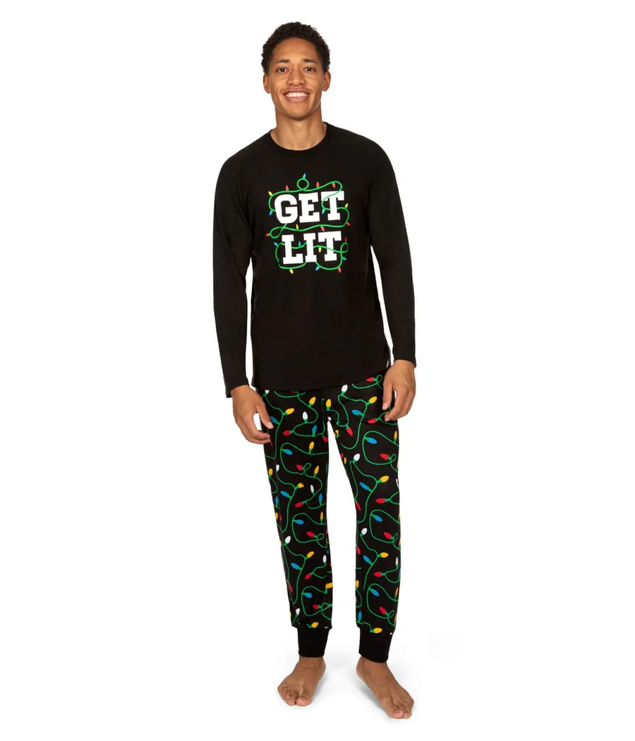 Matching Get Lit Couples Pajamas - Image 4